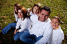 Young family with kids